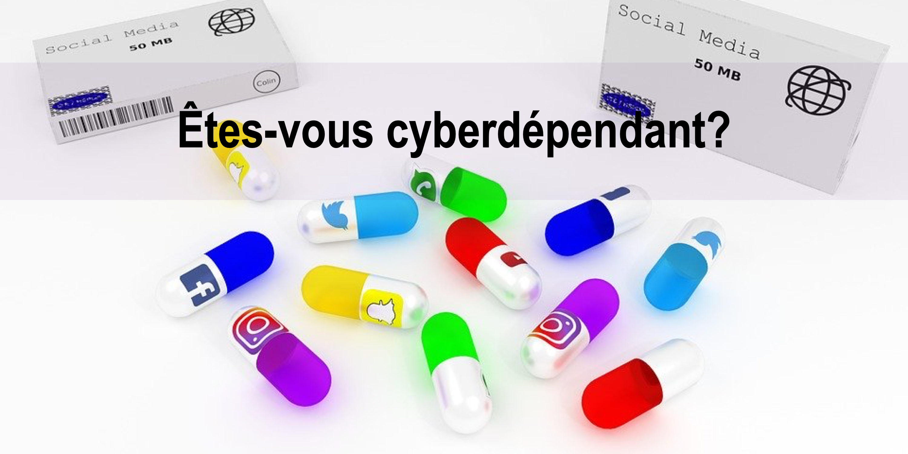 Des pilules représentant différents réseaux sociaux